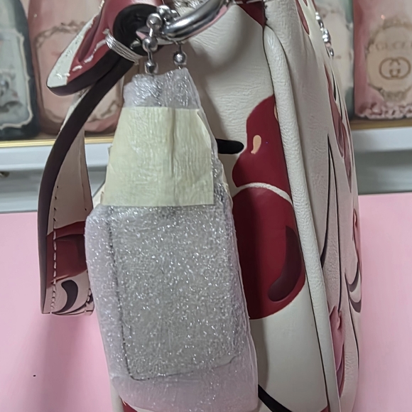 Coach Cherry Print White Wristlet - Picture 3 of 4